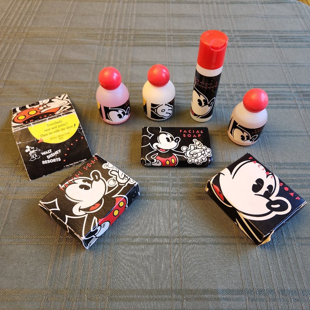 Walt Disney World Resort soaps, lotion, conditioner, and sewing kit